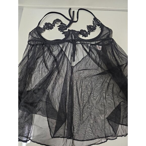 Dreamgirl Top Caraco Sheer Black Style 118445 O/S - Picture 6 of 6